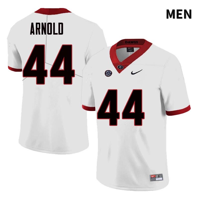 Georgia Bulldogs Men's Evan Arnold #44 White Stitched College UGA Football Jersey 23GE015ZN